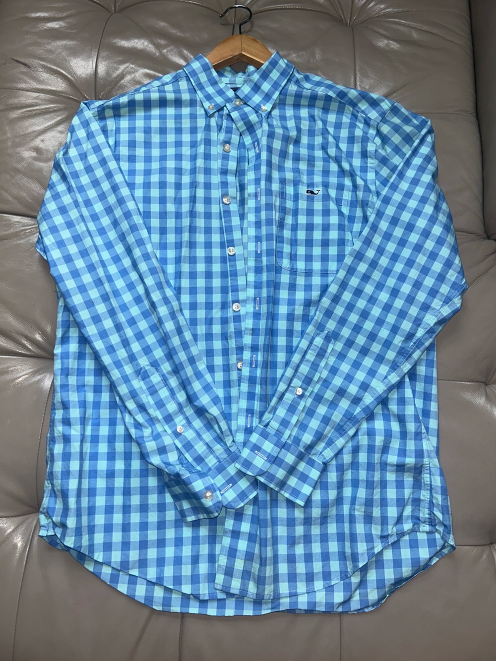 Vineyard Vines Blue Plaid Button-Down Shirt